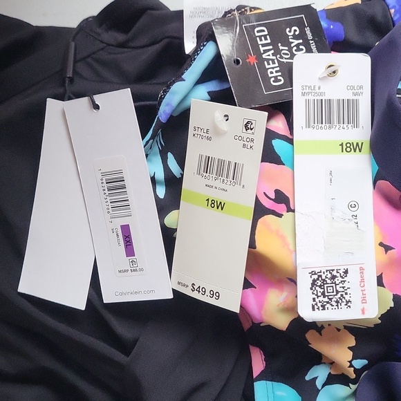 Swimwear Anne Cole, Calvin Klein, macys 4 for 1 one pc and 3 tankinis NWT 18 W - Picture 4 of 8